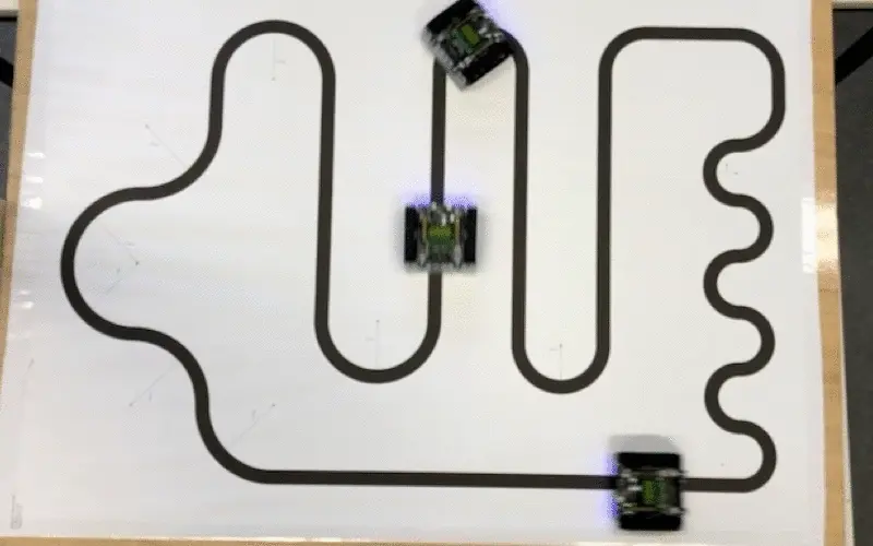 Roboter folgen einer Linien mit PD-Regler