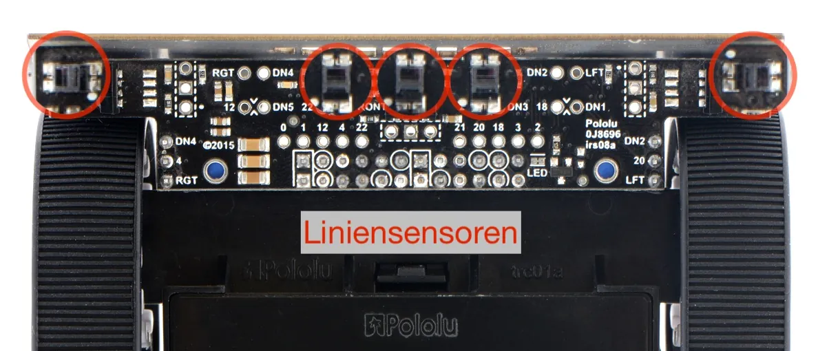 Liniensensoren des Zumo
